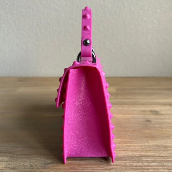 Vibrant Pink Mini Bag with Studded Accents - Picture 2 of 10